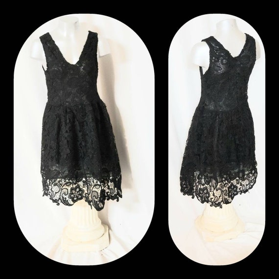 black lace dress