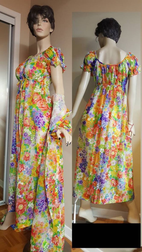 Floral Nightgown & Robe