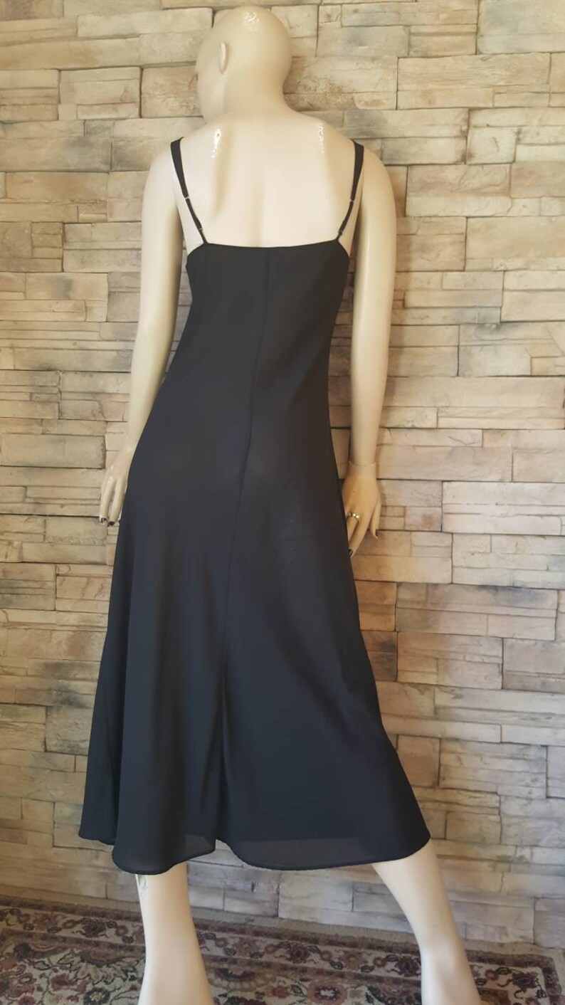 Black 2 piece robe Nightgown set/ size M | Etsy