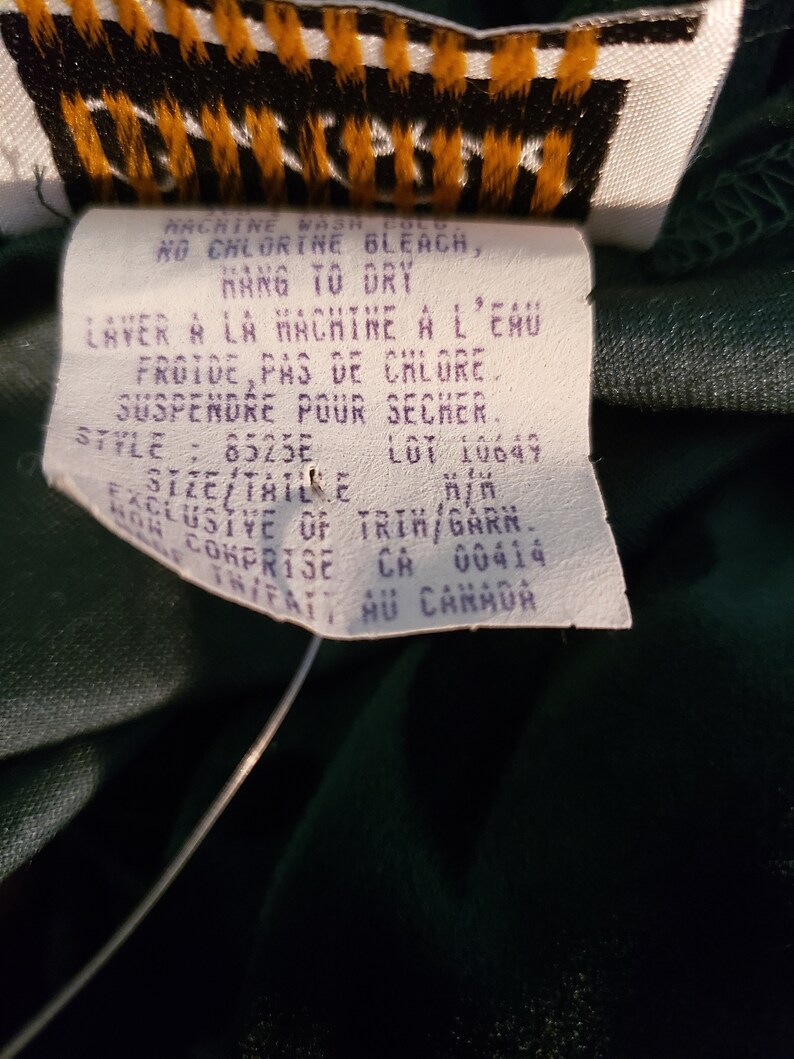 Unworn green velvet mini vintage dress