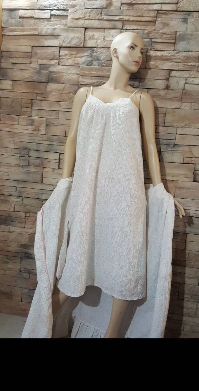 Nightgown and robeloose fit nightie set
