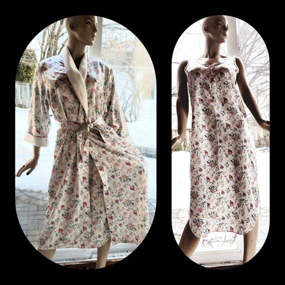 Floral Nightgown & Robe