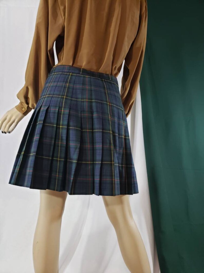 Pleated wrap school mini girl skirt