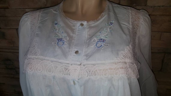 Vintage Nightgown Set, Baby Blue - image 7