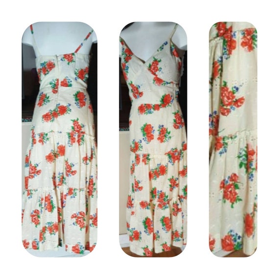 Petite Size Floral Eyelet Cotton Dress