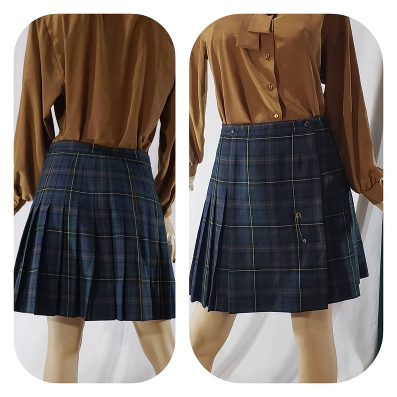 Pleated wrap school mini girl skirt