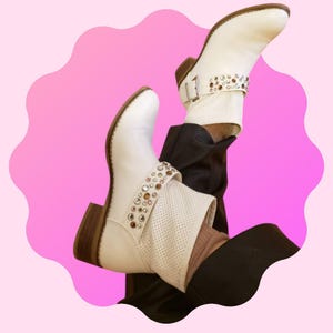 White Ankle Boots Vegan Leather