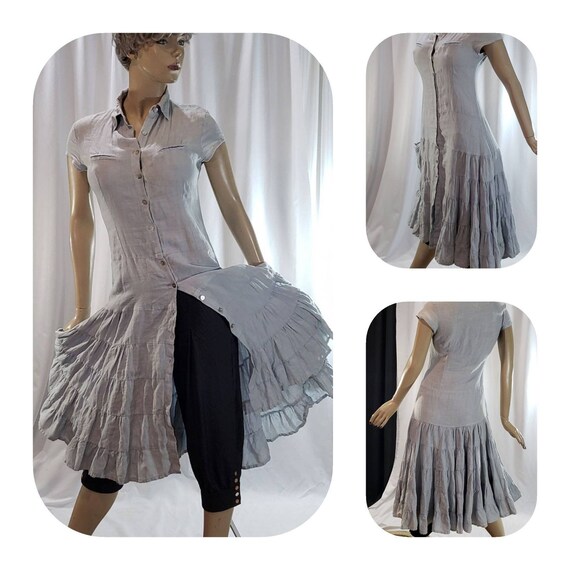 Linen Button Up Country Dress