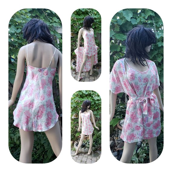 Floral Robe Nightgown Set