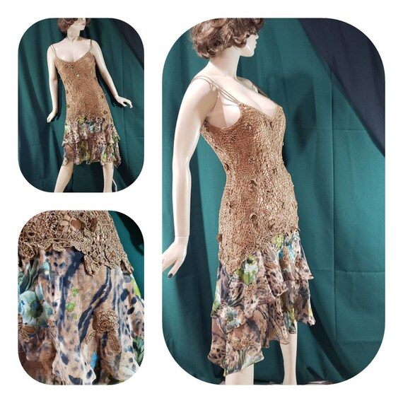 Crochet bohemian dress