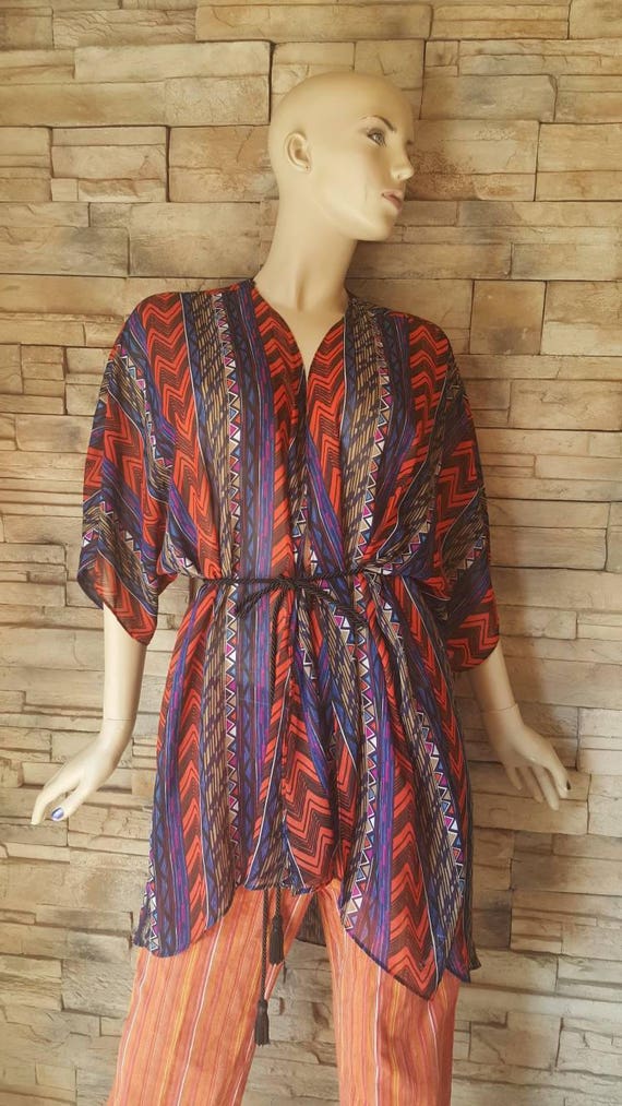 Abstract Print Duster Robe