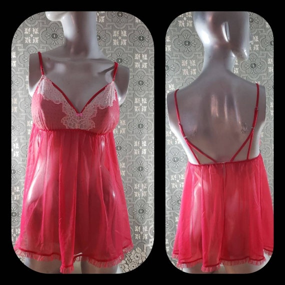 Baby Doll Sleepwear Red Valentines Nightie