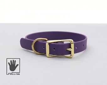 Collier pour chien violet avec boucle de ceinture imperméable : imperméable, fait main, facile à nettoyer