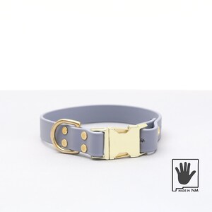 Gris (Grey) Waterproof Quick Release Collar | Biothane Dog Collar | Stink Proof Collar | Waterproof Collar