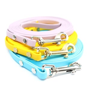 Waterproof Long Line 3/8&quot;w - 20 Biothane Colors | Short Traffic Lead | Long Training Leash |  | Stink Proof Leash | Handmade USA dog leash