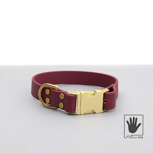 Wine Waterproof Quick Release Collar | Biothane Dog Collar | Stink Proof Collar | Waterproof Collar