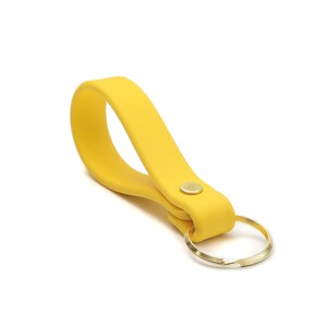 Limon (Yellow) Waterproof Key Fob | Handmade Biothane Keychain | Solid Brass or Stainless Steel | Biothane Key Fob | Durable Key Fob