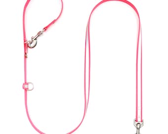 Hands Free Matte Reflective Convertible Dog Leash: Waterproof Crossbody/Belt Leash
