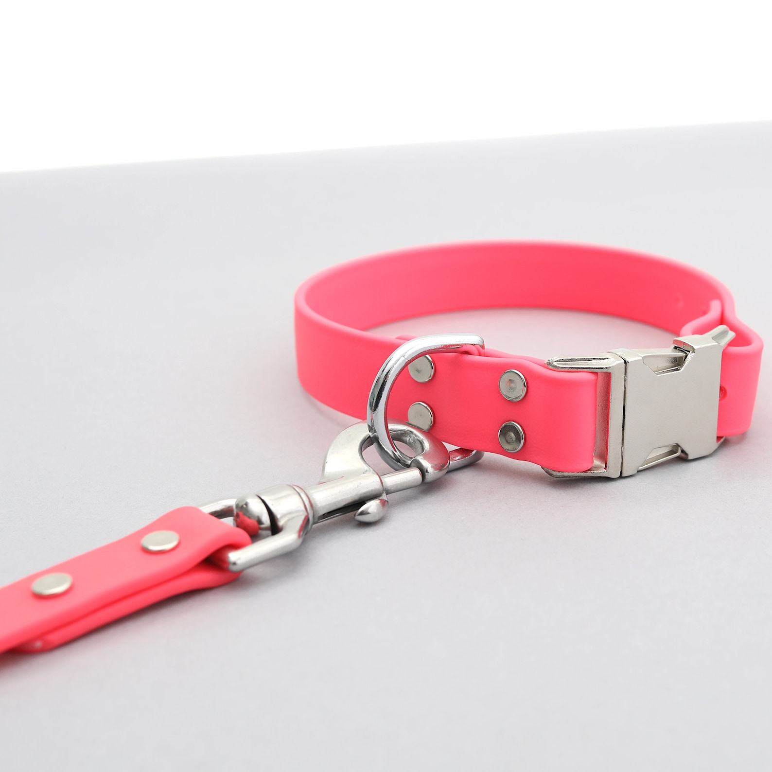 Personalized Waterproof Quick Release Dog Collar in Neon Pink Etsy