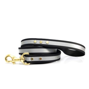 Black Matte Reflective Waterproof Dog Leash -- Black Smell Resistant Dog Leash -- Black Training Dog Leash -- Black Safety Dog Leash