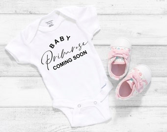 Personalized Baby Name Announcement Onesie® | Pregnancy Announcement Baby Onesie® |  Baby Name Onesie® | Gender Reveal Onesie®
