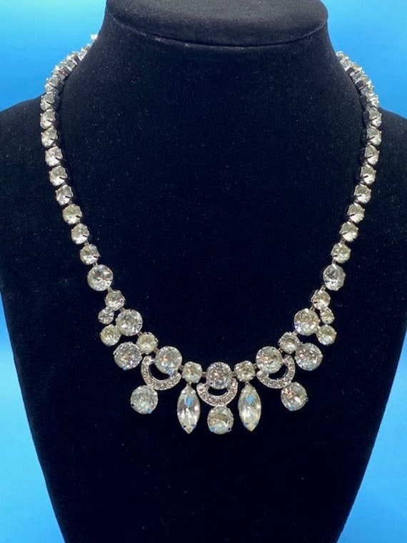 Vintage Eisenberg Ice Rhinestone Necklace - image 1