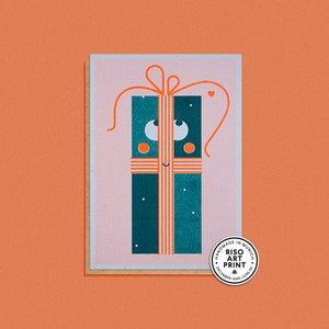 Glückwunschkarte zum Geburtstag, Riso Art Print