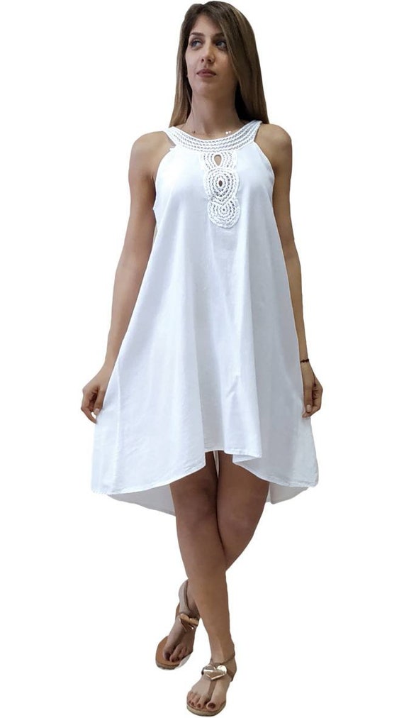 white cotton dresses for summer