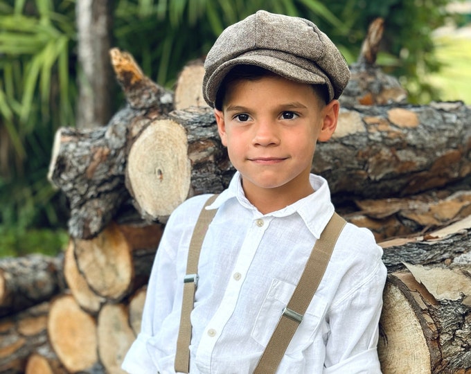 Newsboy cap | Wool Baker Boy Cap | Vintage Flat Cap | Slouchy Beret | Page Boy Ring Bearer outfit | Groomsman Gift | Newborn Photo Prop