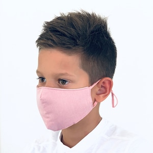 KIDS Face MASK Reusable and Washable , baby boy girl  kid school cotton fabric face mask , CLOTH Pink Mask , Face Mask for babies 3 layered