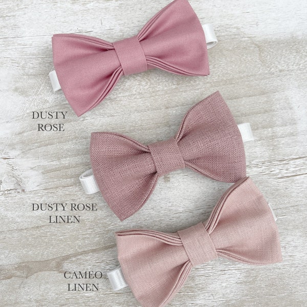 Dusty Rose bow tie , Groomsmen Cameo Dusty Pink Bow Tie , Boys Newborn Ring Bearer outfit , Mens Wedding bow tie , Formal Prom outfit