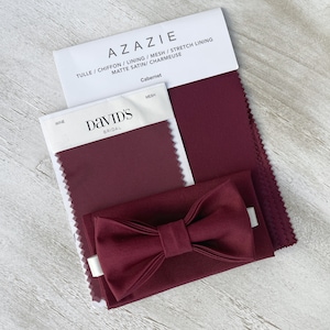 Cabernet Bow Tie & Pocket Square, Wine Bowtie Set, handkerchief, Groomsman Gift, Ring Bearer Outfit, Rustic Boho Wedding, All Sizes Men Boys