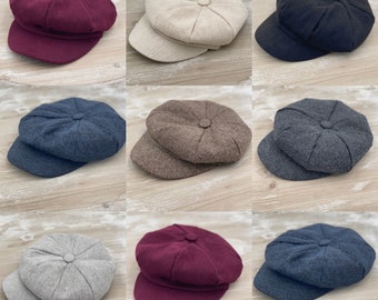 Casquette gavroche, chapeau Applejack, chapeau plat, chapeau marron taupe de garçons d'honneur, chapeau beige, chapeau noir, casquette grise, casquette bleu marine, cadeau pour garçon, tenue pour homme