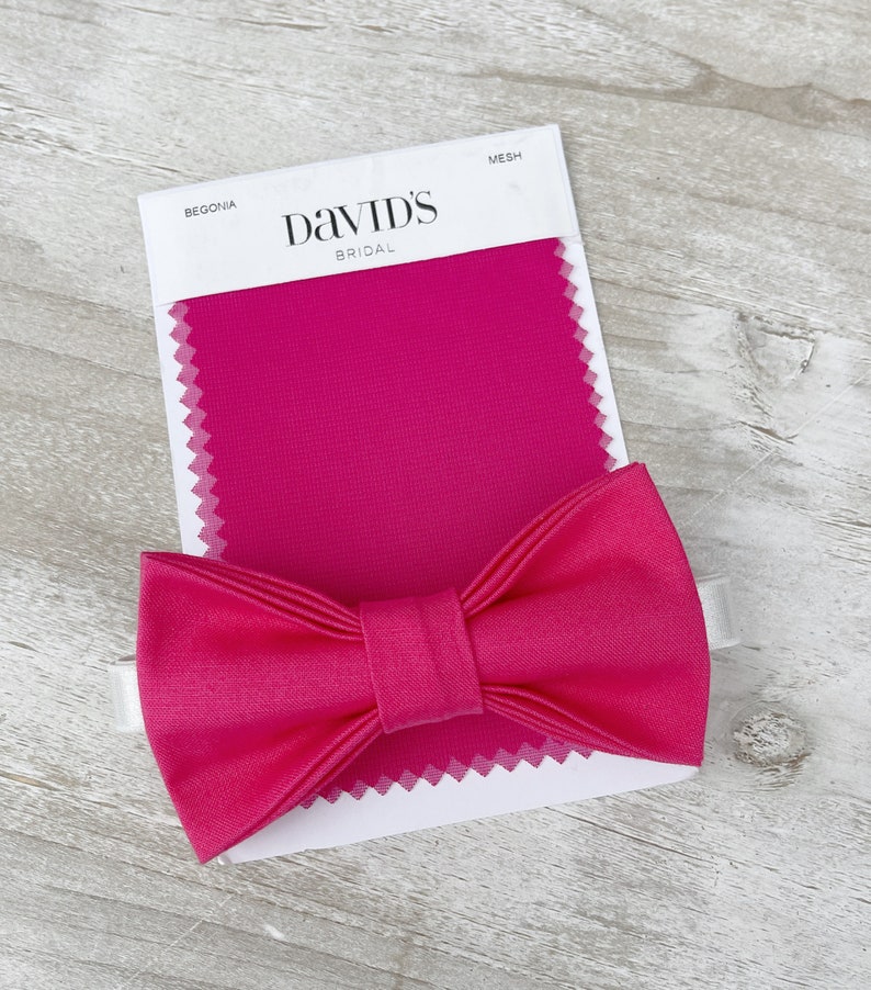 Fuchsia Pink Bow Tie & Suspenders , Men's pocket square , Boy's Ring Bearer gift , Groomsmen Gift , Wedding Groom best Man outfit image 4
