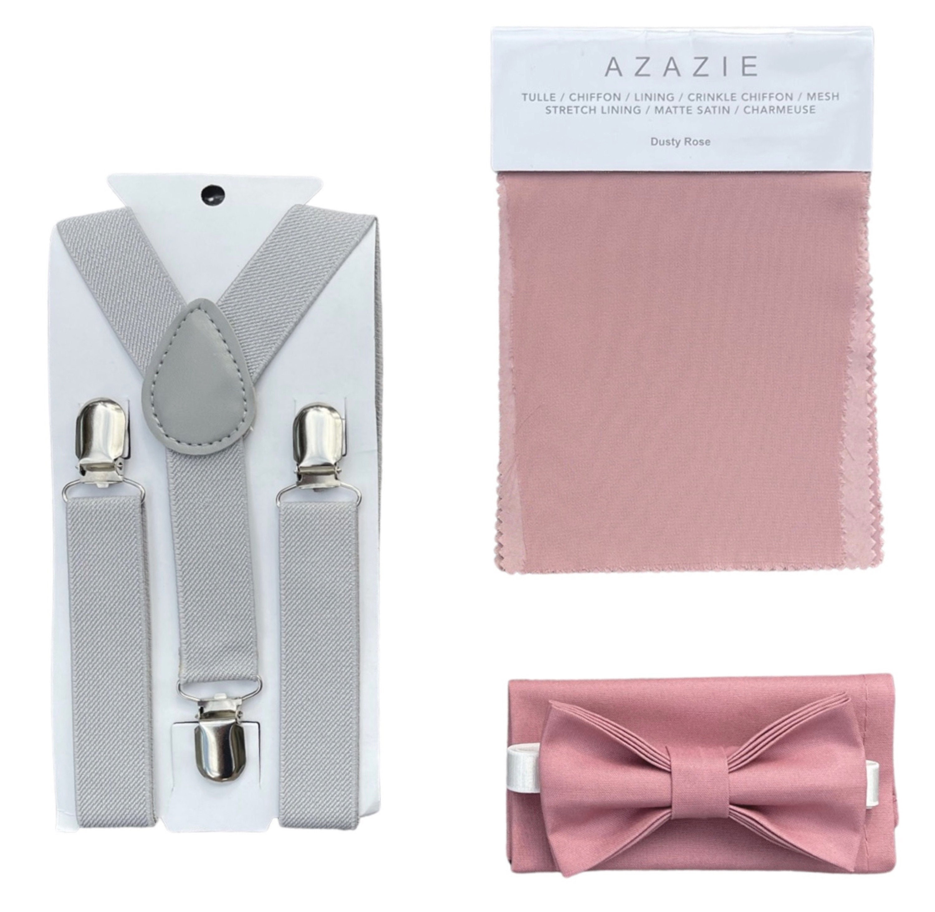 <GG>Polyester Light Pink-Rose Water Collection>Boys/Mens-Bow ties-Cravats-Hankie 