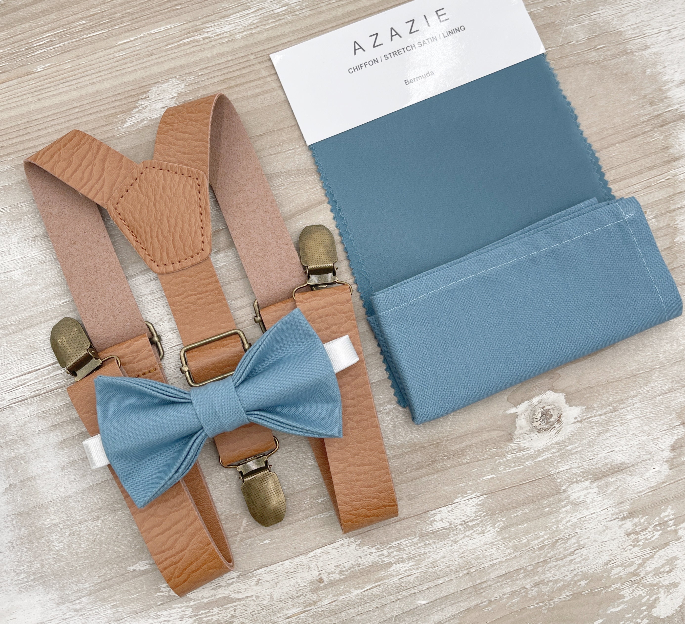 Azazie Ocean Blue Bow Tie  Men's, Women's, Kid's & Baby's