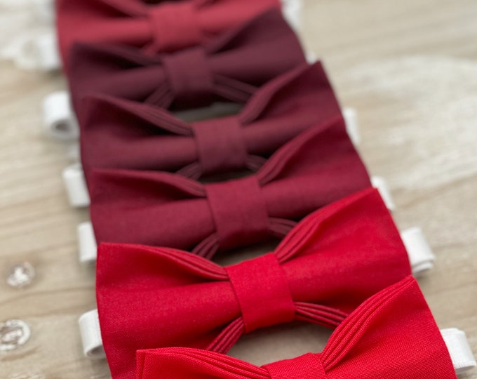Red Bow Tie, Wine Bowtie, Cabernet Bow, Burgundy Bowtie, Groomsman Gift, Ring Bearer Outfit, Rustic Boho Wedding, All Sizes Men and Boys