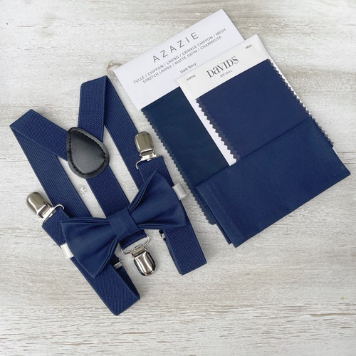 Baby Boy Wedding Outfit Navy Blue Bow Tie Grey Vest Faux Etsy