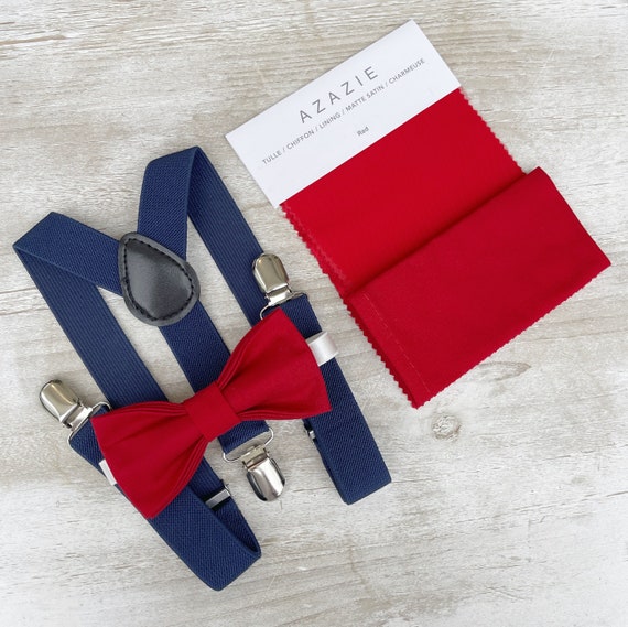 pajarita azul y roja