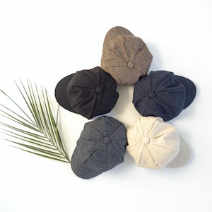Newsboy Cap, Wool Flat Cap, Baker Boy Hat - All Sizes For Baby to Adult, Ring Bearer Outfit, Groomsman Gift, Newborn Photo Prop