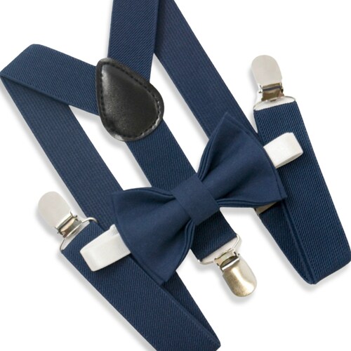 Kids Boys Mens Navy Suspenders & Navy Blue Floral Bow tie Baby ADULT SET Kids Boys Mens Navy Suspenders & Navy Blue Floral Bow tie Baby ADULT SET