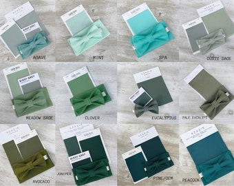 Groomsmen Sage Bow Tie , Men's Meadow Bow Tie , Dusty Sage , Mint , Olive green , Agave , Spa bow tie , Newborn Bow tie