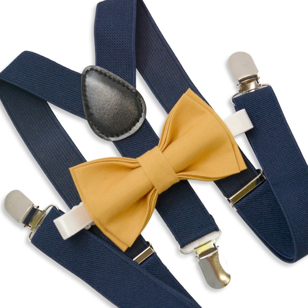 Details about  / SET Kids Boys Mens Baby Yellow Suspenders /& Yellow Bow tie Infant ADULT