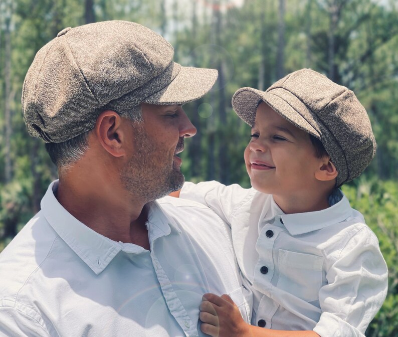 Newsboy cap , Applejack hat , Flat Hat , Groomsmen Taupe Brown hat , Tan hat , Black hat , Gray cap , Navy cap , Boy's gift , Men's outfit image 4