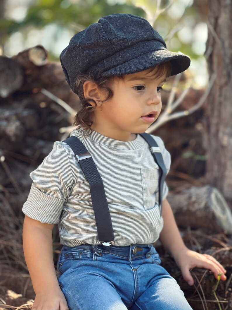Set Gray Newsboy Cap Hat Mint Bow Tie Charcoal Gray Suspenders Kids Baby Page Boy Outfit Set Newborn Adult Mens Hat Hats Caps Accessories Valresa Com