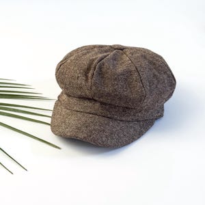 Taupe Brown Newsboy cap , Ivy hat , Boy&#39;s & Men&#39;s Flat hat ,  Applejack cap , Groomsmen outfit  , Wedding Ring bearer gift , Vintage outfit