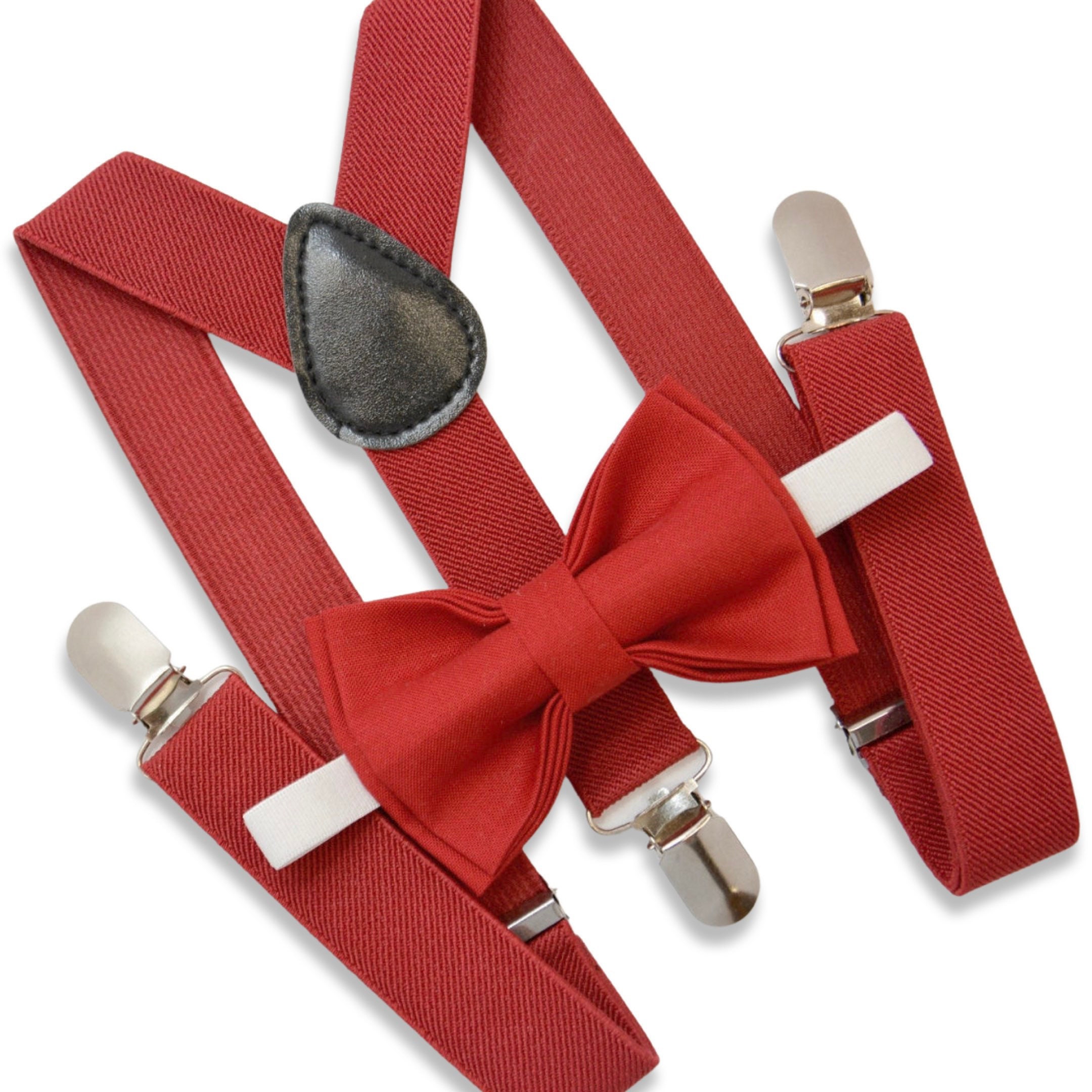 Bow Tie & Suspenders SET / Red Bow Tie / Red Suspenders / Kids Etsy