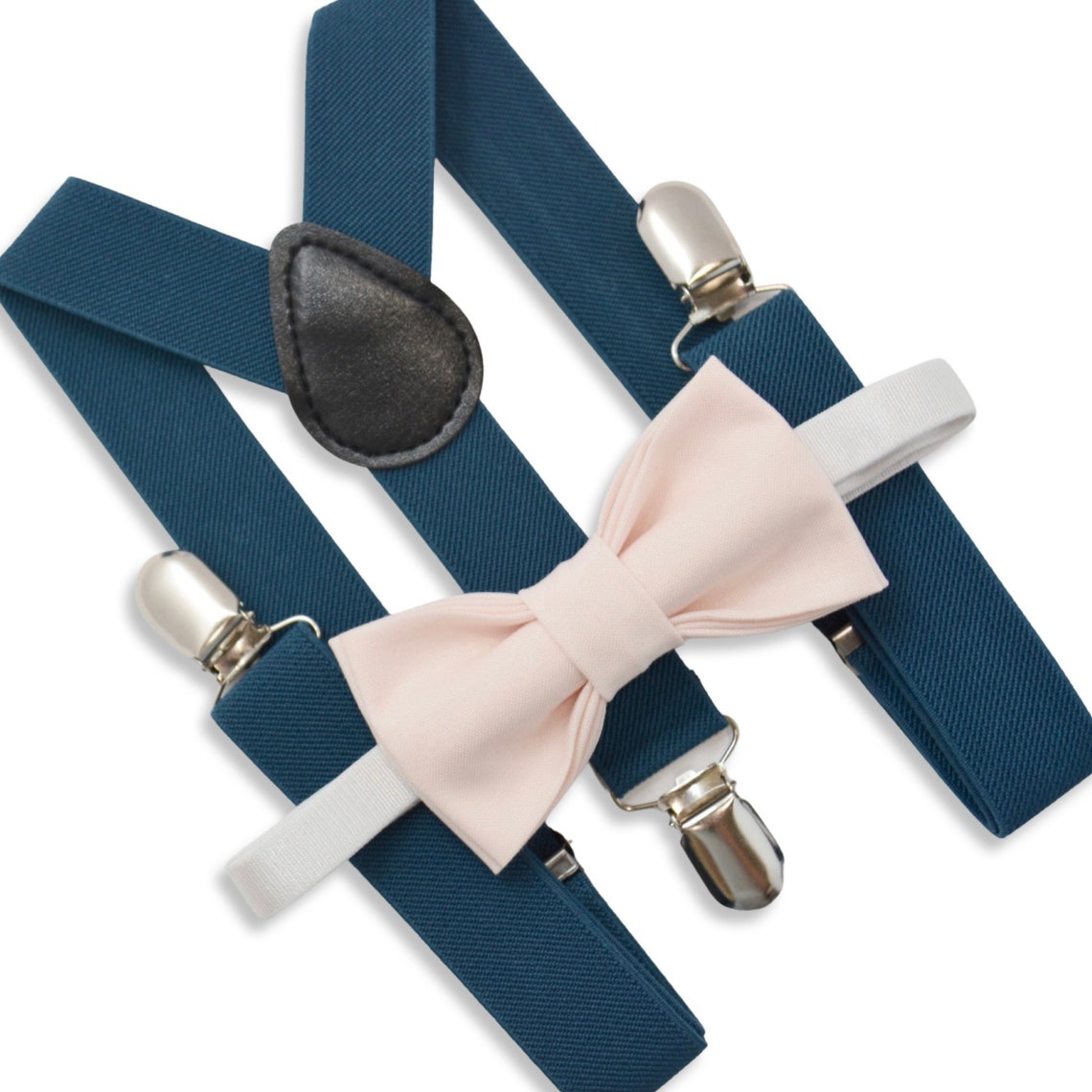 Bow Tie & Suspenders SET / PALE Blush Pink Bow Tie / Dark Etsy
