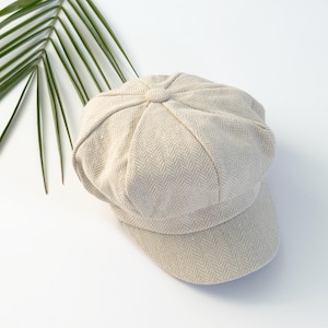 Beige Newsboy Cap, Baby Toddler Boys Hat, 0–10 Years, Rustic Ring Bearer Outfit, Ivy Flat Cap, Gatsby Style Hat, Wedding Photo Prop