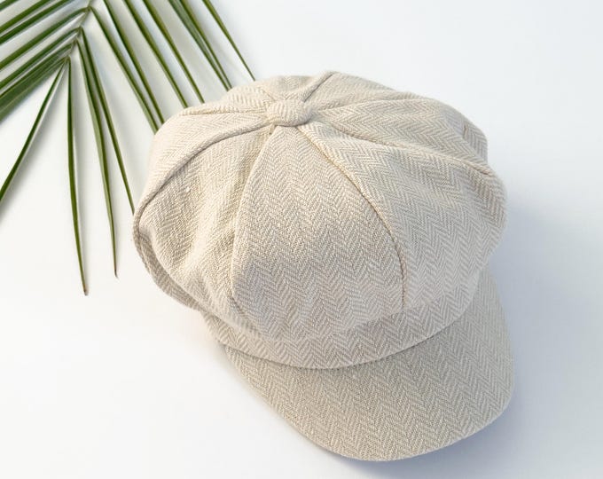 Beige Newsboy Cap, Baby Toddler Boys Hat, 0–10 Years, Rustic Ring Bearer Outfit, Ivy Flat Cap, Gatsby Style Hat, Wedding Photo Prop